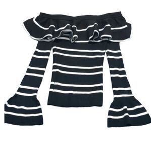 Jealous tomato off the shoulder sweater,size S Ruffle neckline